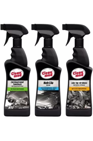 Cleanmod 3’lü Oto İç Temizlik Koruma Seti 3 x 500 ml